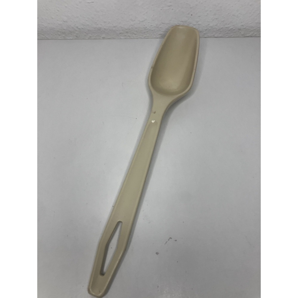 King Kraft Vintage Almond Serving Spoon Nylon Plastic, 11"